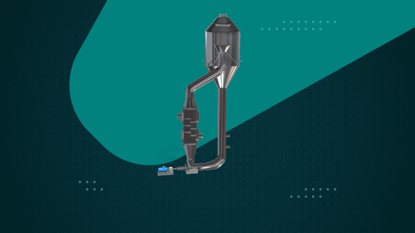 Evaporador vertical de tubos largos