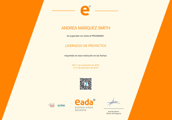 Certificado EADA