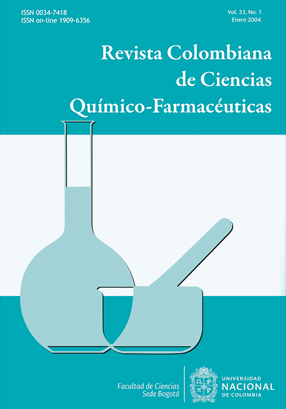 Revista Colombiana de Ciencias Qumico-Farmacuticas Vol. 33 No. 1