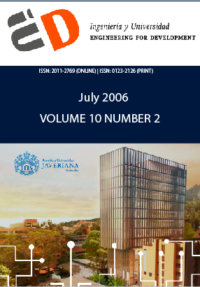 Ingeniera y Universidad: Engineering for Development Vol. 10 No. 2