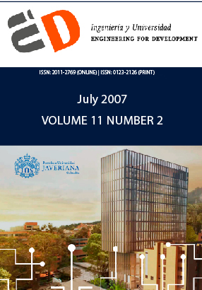 Ingeniera y Universidad: Engineering for Development Vol. 11 No. 2