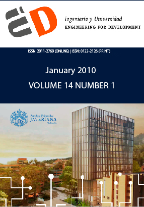 Ingeniera y Universidad: Engineering for Development Vol. 14 No. 1