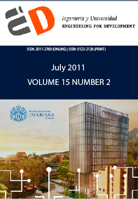 Ingeniera y Universidad: Engineering for Development Vol. 15 No. 2