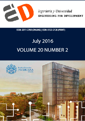 Ingeniera y Universidad: Engineering for Development Vol. 20 No. 2