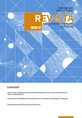 Revista de la Facultad de Ciencias Qumicas. Nmero 15 2016